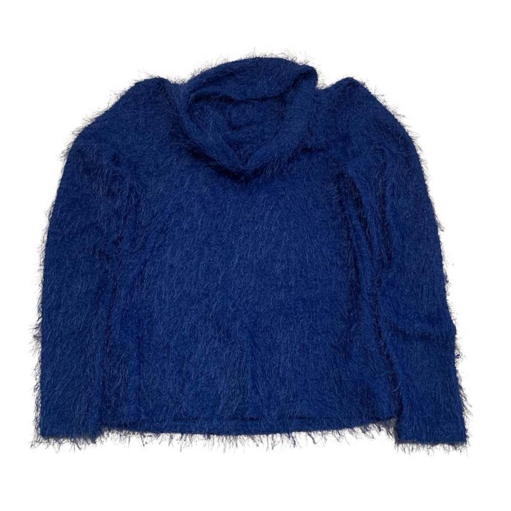 Northern Reflections Vintage Blue Fuzzy Cowl Neck Sweater M